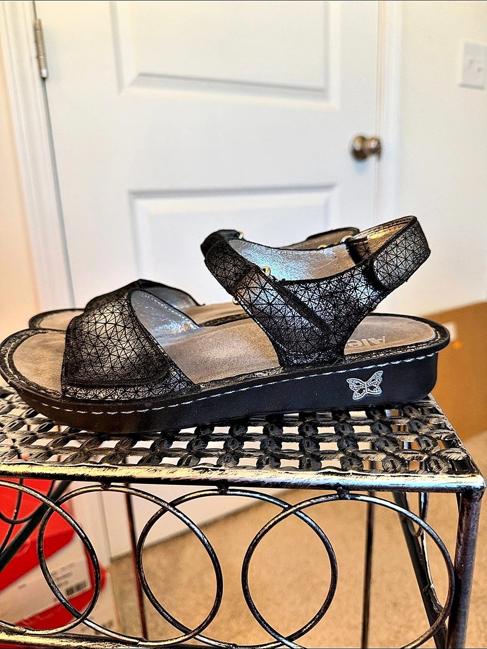Alegria  Sandals in Black Pewter